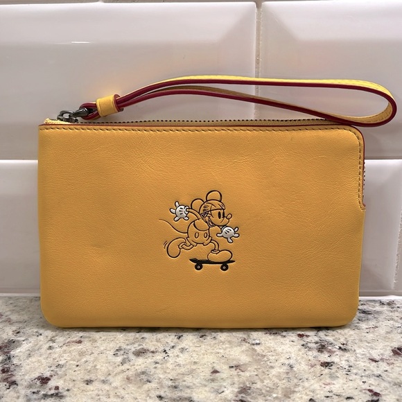 Coach Mickey Mouse Wristlet EUC - Picture 1 of 11